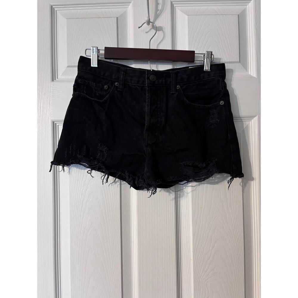 We The Free Black Denim Shorts Women's Size 27 Distressed Summer Casual